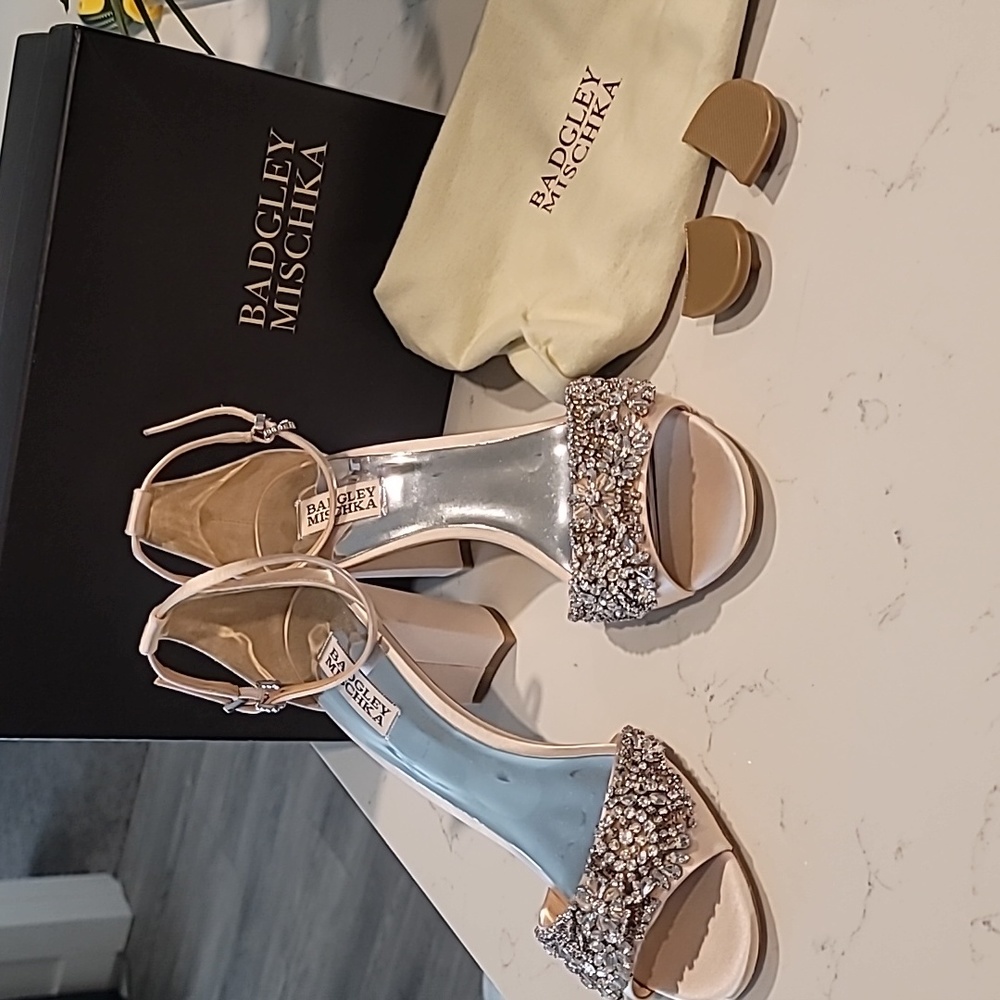 Badgley Mischka heels size 9.5 brush color